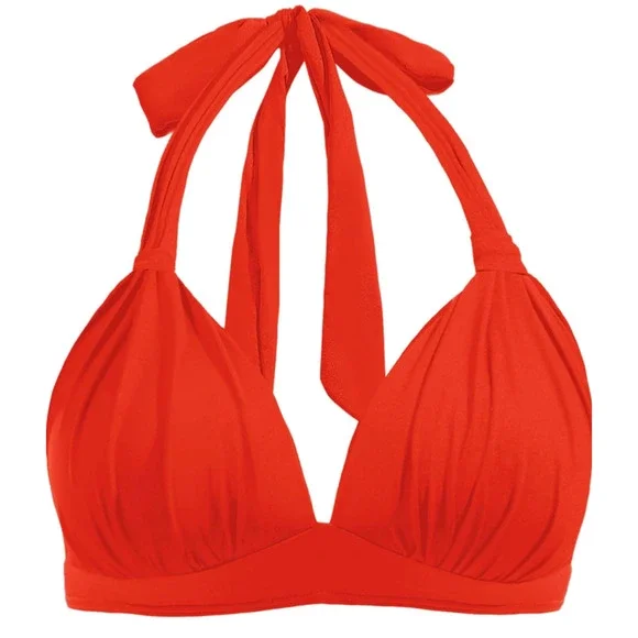 Halter Top Padded Swimsuit Top Bathing Suit Size XL - Picture 6 of 9